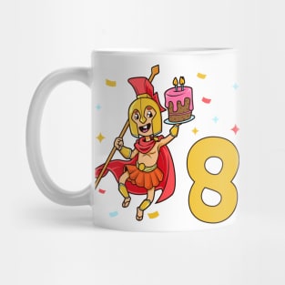 I am 8 with Spartan - kids birthday 8 years old Mug